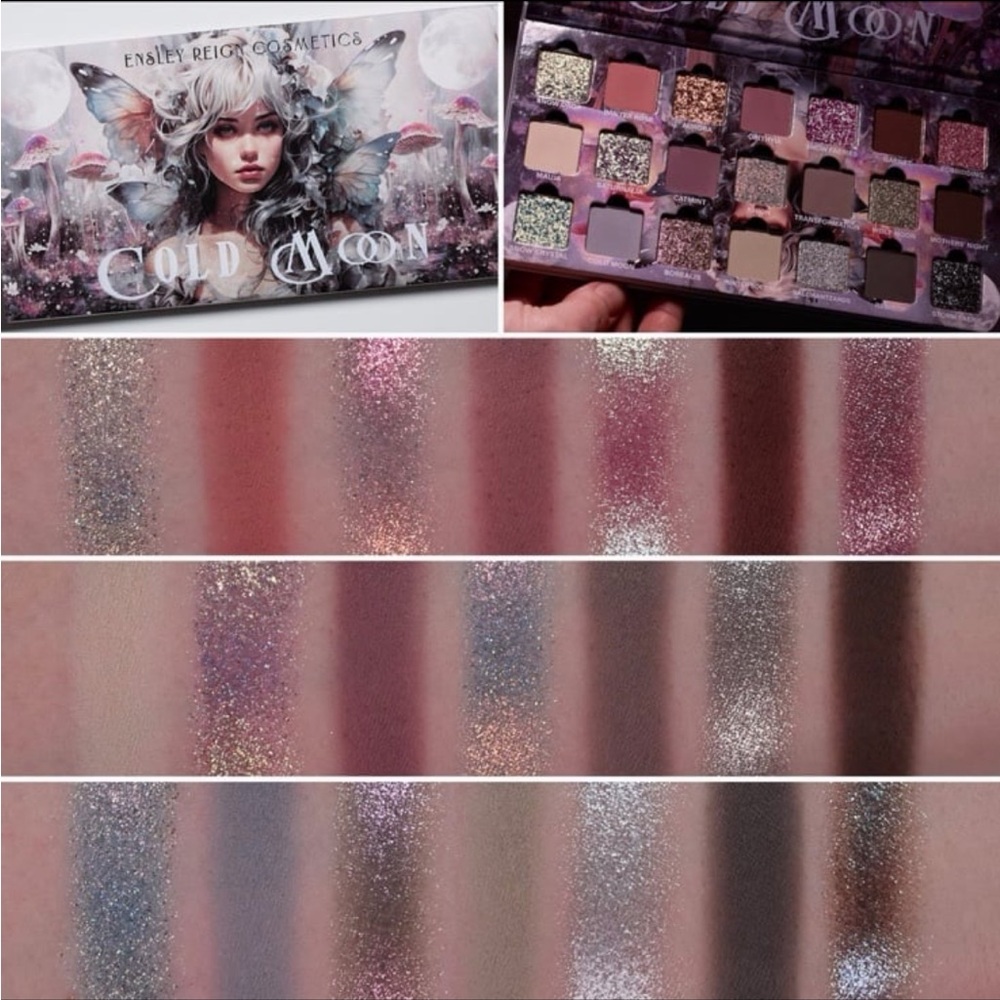 Ensley Reign Indie Metallic Matte Eyeshadow Palette #Cold Moon - Picture 3 of 6